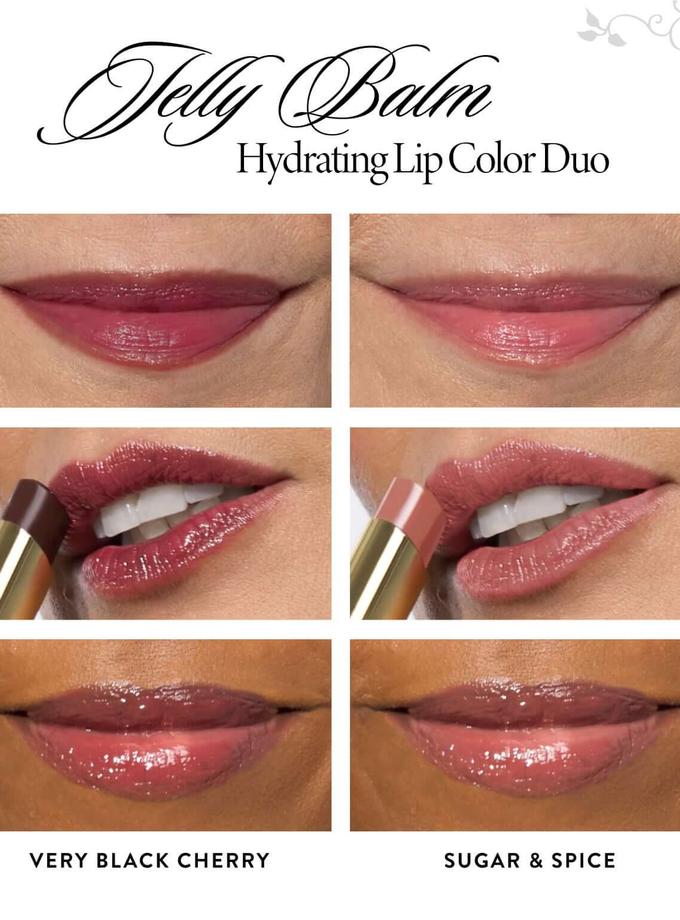 Jelly Balm Hydrating Lip Color Duo (Very Black Cherry, Sugar & Spice) On Sale